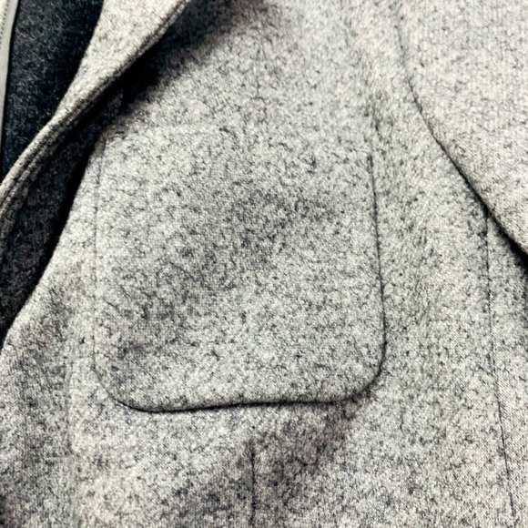 Talbots Wool Grey Three Button Blazer Tweed Sz 10 - Picture 6 of 8